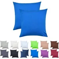 NatureMark Kissenbezüge 2er Pack Jersey Kissenbezug Kissenhülle, (2 Stück), Kissenhülle in vielen Größen und Farben (40 x 40 cm, Royal blau)