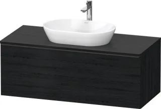 Duravit D-Neo Konsolenwaschtischunterbau wandhängend Eiche Schwarz Matt 1200x550x459 mm - DE49490BD1 DE49490BD160000