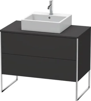 Duravit XSquare Konsolenwaschtischunterbau bodenstehend Graphit Supermatt 1000x548x778 mm - XS492108 XS492108080