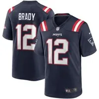 Nike Footballtrikot Nike Trikot New England Patriots NFL Home Game Jersey Brady 12