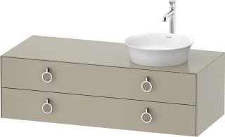 Duravit White Tulip Konsolenwaschtischunterbau wandhängend Taupe Seidenmatt 1300x550x408 mm - WT4992 WT4992R60600010