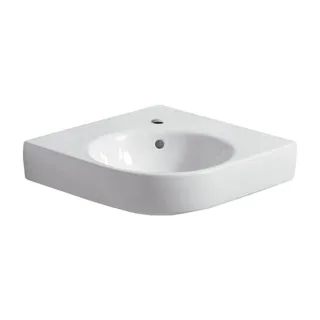 Geberit Waschtisch Renova Compact 226150600 weiss, KeraTect, Schenkellänge 50cm, Eckmodell