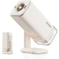 Aurzen Boom Air Mini Projektor mit Google TV & NetfIix, 4K Unterstützt Beamer (300 lm, 4K Unterstützt Pixel px, Native 1080P, Dolby Audio, TOF Autofokus, USB-C, WLAN & Bluetooth)