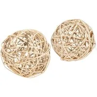 NaDeco Bastelnaturmaterial Brunch Ball geschält, Durchmesser ca.12 cm, Set mit 2 Stück