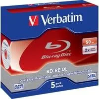 BD-RE DL 50 GB, Blu-ray-Rohlinge 2fach, 5 Stück, Retail