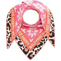 Zwillingsherz Dreieckstuch "Blumen & Leo", Eyecatcher Tuch, Mustermix: Leomuster und Blumen, Feinstrick, wärmend