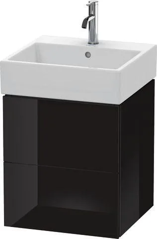 Duravit L-Cube Waschtischunterbau wandhängend Schwarz Hochglanz 484x459x544 mm - LC627404040 LC627404040