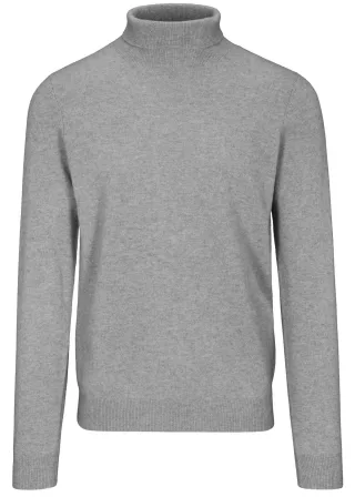 COMMANDER Finest Clothing - Rollkragen Pullover Basic,uni tech grey mel. - Gr. - XXL