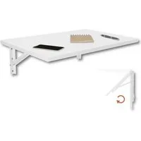 KDR Produktgestaltung Klapptisch 60x40 Wandklapptisch Esstisch Küchentisch Schreibtisch Wand Tisch, Weiß