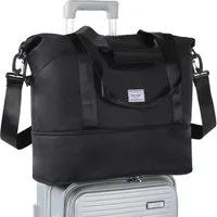 TAN.TOMI Reisetasche Erweiterbares Reisetasche Damen Herren Sporttasche 42x28x23 Handgepäck (Erweiterbares Weekender Bag mit Nassfach), Schwimmtasche Wasserdicht Travel Bag Fitnesstasche Trainingstasche
