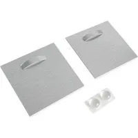 K&L Wall Art Abstandshalter Edelstahl Metall Abstandshalter Wandbild Halterung Glasklemme (Komplett-Set, 2-St., Packung) selbstklebend
