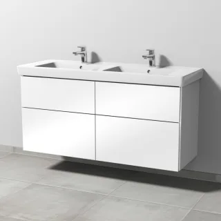 Sanipa 3way Waschtischunterbau zu Villeroy & Boch Subway 2.0 Waschtisch mit 4 Auszügen, Weiß-Glanz BS61778