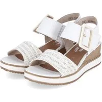 Remonte Remonte D6453-81 Damen Leder & Textil white Sandalette
