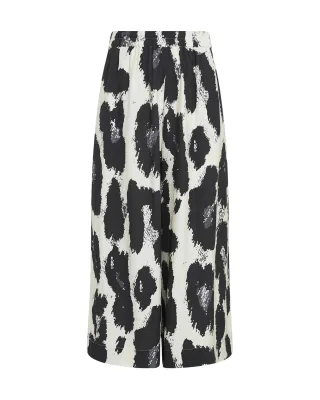 msch copenhagen - MSCHKaralie Jusia Ankle Pants AOP Licorice Leo - Gr. - XS