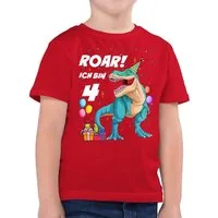 Shirtracer T-Shirt Ich bin 4 Jahre - T-Rex Dinosaurier Dino (1-tlg) 4. Geburtstag