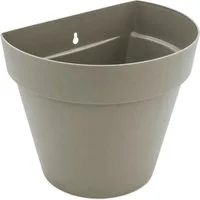 Spetebo Blumenkasten Kunststoff Wand Blumentopf für Außen 28 x 20 cm (Anzahl, 1 St., Stück), mit Aussparung zur Wandbefestigung