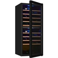 exquisit Weinkühlschrank WS2-114-GTE-160G, für 114 Standardflaschen á 0,75l,Für Weinliebhaber - stilvoll & perfekt temperiert für 114 Flaschen