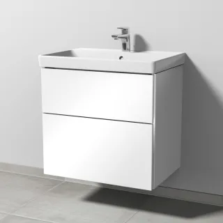 Sanipa 3way Waschtischunterbau zu Villeroy & Boch Avento Waschtisch mit 2 Auszügen, Weiß-Glanz BS62278