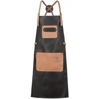 BLACK FOREST FOX Grillschürze X-FOX Büffel Leder Grillschürze BBQ Kochschürze Küchenschürze, Büffelleder, Rückenpatch, gekreutzte Träger