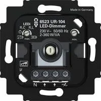 LED-Dimmer 2- und 3-Draht mit Neutralleiter-Klemme, Typ 6523 UR-104 schwarz (matt), Retail