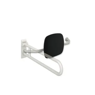 Hewi 801 Rückenstütze 801.51.9273R55 Wandabstand 230mm, rechts, Lehne tiefschwarz, aquablau
