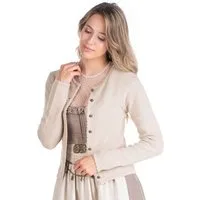 MarJo Trachtenjacke Trachten Strickjacke - VILSECK III - beige, thymian