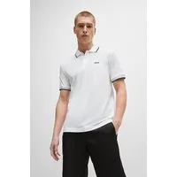 BOSS GREEN Poloshirt Paddy atmungsaktive Piqué-Webstruktur, Flachstrickkragen, gerader Schnitt