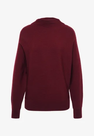 zero - Pullover strukturiert mit Stehkragen mystic berry - Gr. - 40