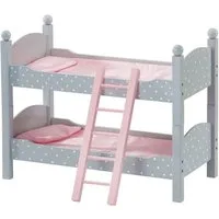 TEAMSON™ KIDS    Puppenmöbel Stapelbares Puppenbett 2-in-1 für 46cm Puppen Grau