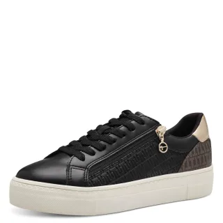 Tamaris - Da.-Schnürer black/gold - Gr. - 40