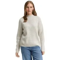 TOM TAILOR Denim V-Ausschnitt-Pullover mit Stehkragen