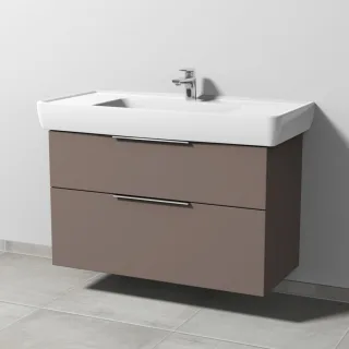 Sanipa 3way Waschtischunterbau zu Laufen Pro A Waschtisch mit 2 Auszügen, Taupe-Matt UP7591T