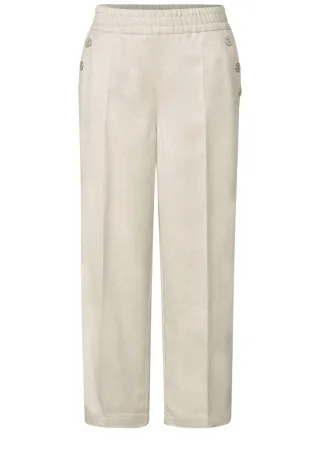 Street One - Schimmernde Hose beige - Gr. - 38/26