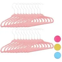 relaxdays Kleiderbügel 40 x Kleiderbügel Kinder rosa