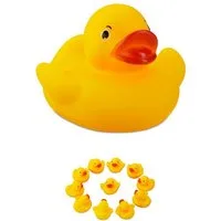 relaxdays Badespielzeug Badeente 5cm 12er Set