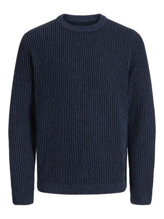 JACK&JONES - JJEDOVER KNIT CREW NECK JNR Sky Captain - Gr. - 152