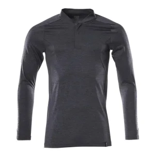 MASCOT Herren Polo-Shirt, Langarm ACCELERATE Schwarzblau meliert S - 18081-810-010-S