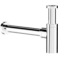 CHRIS BERGEN Siphon Design Siphon Geruchsverschluss für Waschbecken Waschbeckenablauf, in Chrom und Schwarz matt