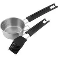 Marinier-Set, 2-teilig, Grillpinsel schwarz/edelstahl