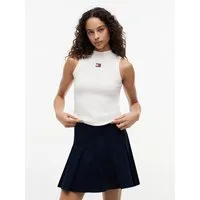 Tommy Jeans Tanktop TJW SLIM BADGE RIB MOCK TANK Baumwollmischung, slim fit, igurbetont, in gerippter Struktur