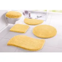 OTTO home Badematte Merida, Badvorleger, Badezimmer Teppich, Höhe 32 mm, rutschhemmend beschichtet, schnell trocknend, strapazierfähig, fußbodenheizungsgeeignet, Kunstfaser, wellenförmig, Badteppich, Uni Farben, rechteckig, rund & als 2-tlg. Set erhä
