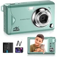 FANNOU Digitalkamera, 48MP 1080P FHD Fotokamera mit 3,0 Zoll Bildschirm Kompaktkamera (16X Digitalzoom Tragbar Kompaktkamera, mit 32GB TF-Karte)