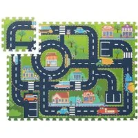 relaxdays Spielmatte Puzzlematte Straße