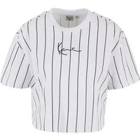 Karl Kani T-Shirt Karl Kani Damen Small Signature Essential Pinstripe Crop Tee (1-tlg)