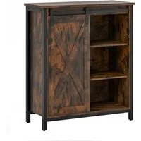 KOMFOTTEU Sideboard, mit Schiebetür & verstellbare Ablagen
