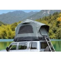 LVHOM aufblasbares Zelt Dachzelt, 220x145x133cm, dreieckiges Campingzelt, windbeständig, Personen: 3 (Zubehöre mit 1 Handpumpe, 1 Tragetasche, 10 Heringe, 2 Verstärkungsleinen, Bodenplatte und ausziehbarer Leiter, UPF50+/wasserdicht/winddicht/5 Min. 