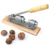 Goods+Gadgets Nussknacker Retro Nussknacker Hebel Edelstahl – Starker Schalenknacker für Nüsse, (Hebel-Knacker), Schalenknacker aus Edelstahl
