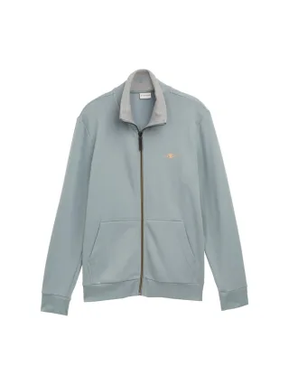Tom Tailor - Sweatjacke mit Stehkragen grün - Gr. - XXL