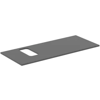 Ideal Standard Waschtischplatte i.life B Ausschnitt links f.1 Wand-WT 1202x507x18mm Quarzgrau matt, T5458NG