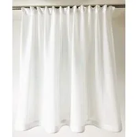 novumfix Gardine für Wohnwagen Batist, weiß mit Streifen Kräuselband 100x70cm (BxH), halbtransparent